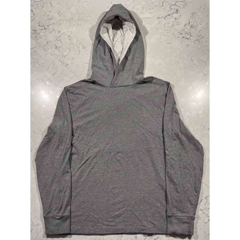 Banana Republic Hoodie Mens Large Gray Cozy Jersey Preppy Casual Sweatshirt